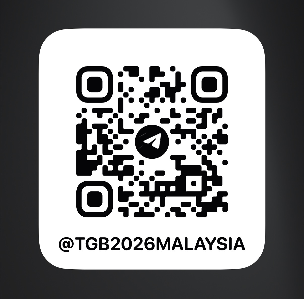 Telegram QR code for TGB2026malaysia